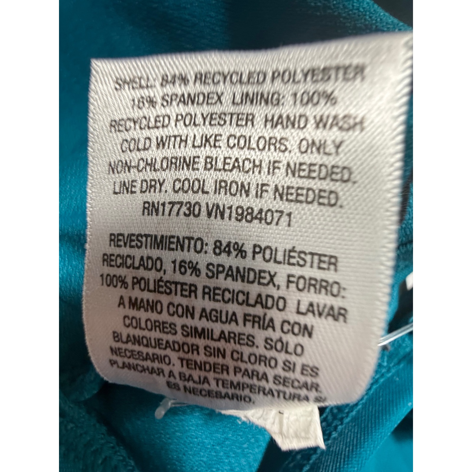 Shade & Shore Womens Teal Blue Cinched One Piece Swimsuit Size S 4-6 Nwt — image 6 of 7
